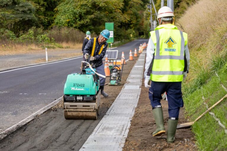 山田組の仕事現場の様子