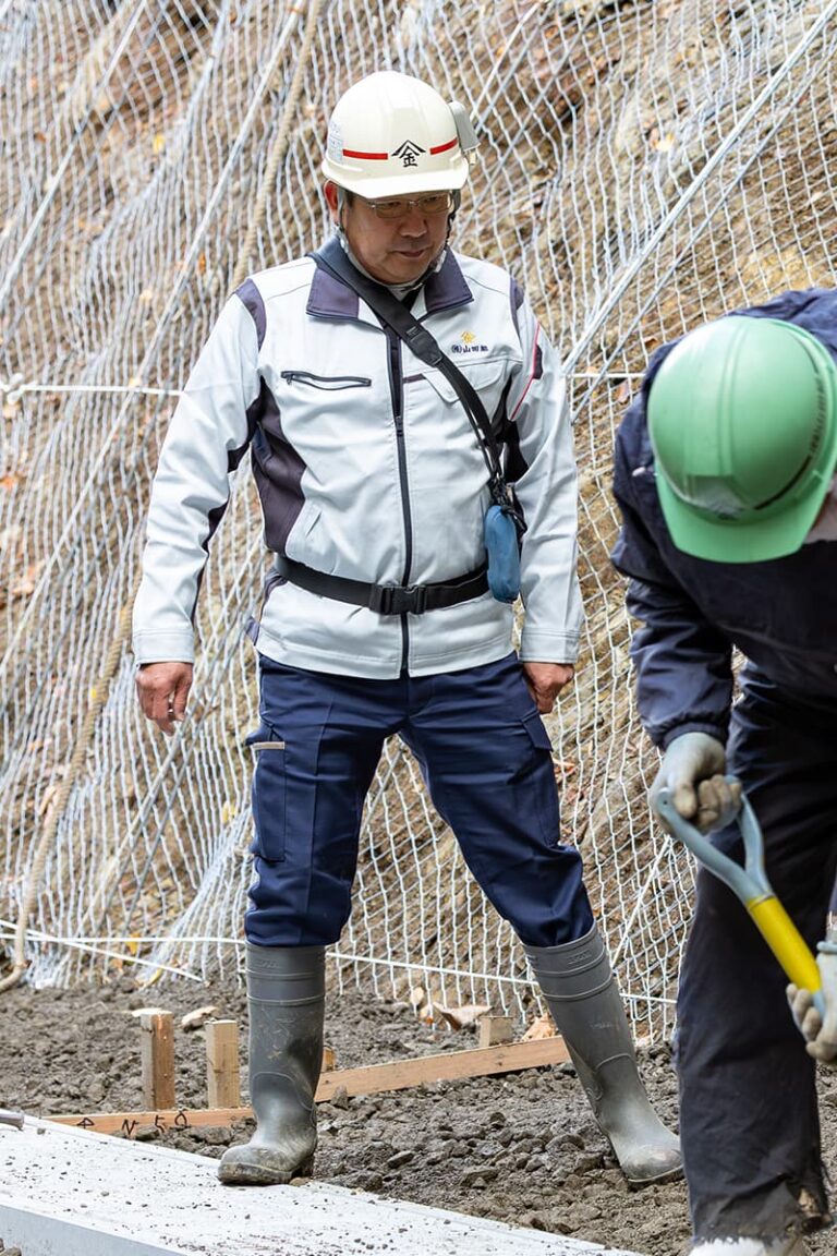 山田組の仕事現場の様子