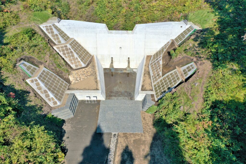 泉山砂防第2堰堤工事の施工写真