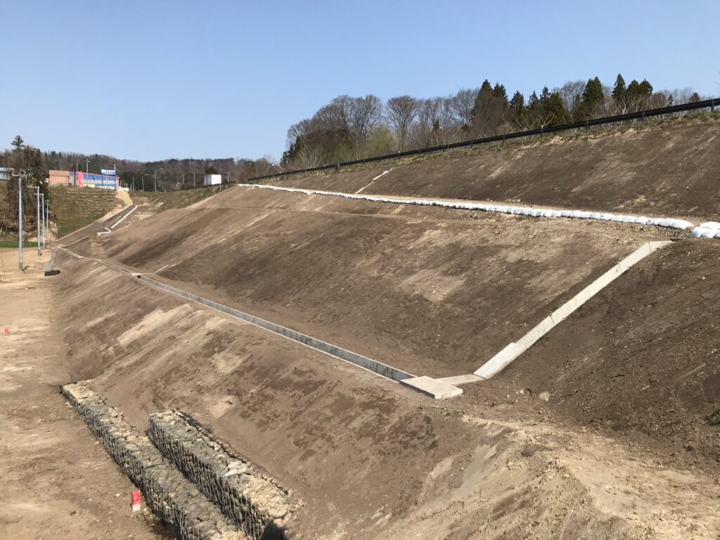 目時地区道路改良工事の施工写真